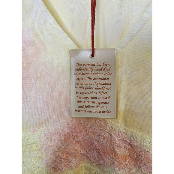 Raga Sunsets By The Beach Tie Dye Maxi Dress in Yellow Pink Size Medium New - Picture 5 of 7